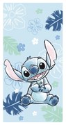 Kék pamut gyerek fürdőlepedő 70x140 cm Lilo and Stitch "Ohana Blue" – Jerry Fabrics
