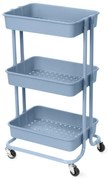 Compactor Grenaf kerekes fürdőszoba polc3 polc, 43 x 34,8 x 75 cm, kék színben