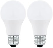 KÉSZLET 2xLED RGBW Dimmelhető izzó A60 E27/9W/230V 2700-6500K + távirányító - Eglo 11587