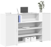 recepciós pult fehér 180x50x103,5 cm szerelt fa