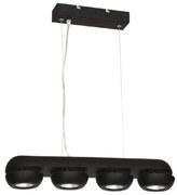 LED Csillár zsinóron FLARE 4xLED/10W/230V fekete