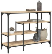 sonoma tölgy színű tálalóasztal polcokkal 100 x 35 x 75 cm