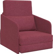 vidaXL Kanapéágy 60cm Bordó szövet