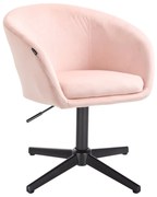 HR8326CROSS Rózsaszín modern velúr szék fekete lábbal