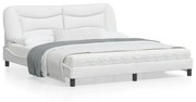 fehér ágykeret LED-ekkel matrac nélkül Hvar 180 x 200 cm