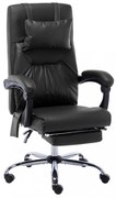 fekete műbőr masszázsfunkciós irodaszék