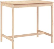 vidaXL tömör fenyőfa kerti asztal 121x82,5x110 cm