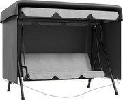 Outsunny Függőágy Takaró Kert Függőágy Takaró Kültéri Függőágy Takaró Cipzárral Vízálló 215x155x150 cm Sötétszürke | Aosom