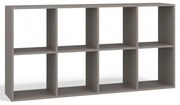 Aldabra Malax 2x4 polc, 147x75x30 cm, agyag színű