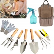 9 Db-os Kerti Szerszám Szett Kertész Lapát Karom Gereblye