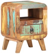 tömör újrahasznosított fa éjjeliszekrény 30 x 30 x 41 cm