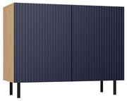 MIX Kama 2 komód (egyenes mintázat), tölgy-kék