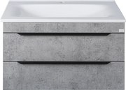 TMP VOX 85 SZÜRKE fali fürdőszobabútor - öntött műmárvány mosdóval - 85 x 47 cm