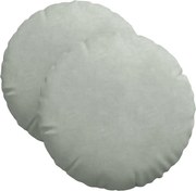 vidaXL Ülőpárnák 2 pcs Világosszürke Ø 40 x 13 cm Bársony