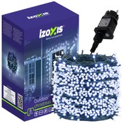 35 méteres 500 LED-es karácsonyi izzó, fényfüzér, 8 világítási móddal, hideg fehér, IP44