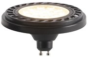 GU10 Dimmelhető LED AR111 Fekete 8W 600lm 2700K