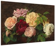 Kép - Henri Fantin-Latour, Roses de Nice on a Table, reprodukciók (90x60 cm)