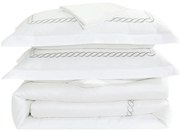 Fehér hatrészes egyszemélyes pamut-szatén ágyneműhuzat lepedővel 140x200 cm Whispered Serenity – Mila Home Luxury