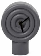 Kerámia asztali óra, 16 cm, 1xAA, szürke