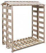 impregnált fenyőfa tűzifatároló 150 x 90 x 176 cm