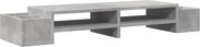vidaXL betonszürke szerelt fa monitorállvány tárolóval 100x27x15 cm