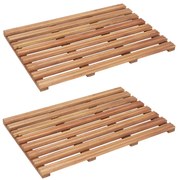 vidaXL 2 db tömör akácfa fürdőszőnyeg 56 x 37 cm