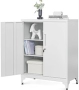 Irattartó szekrény, zárható multifunkciós tárolószekrény,matt szürke