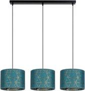 Csillár zsinóron REZO 3xE27/60W/230V türkiz