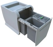 Műanyag szemetes szelektív hulladékhoz/beépíthető 18 + 8 + 8 l City - Elletipi