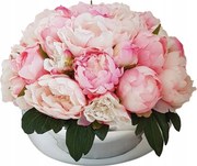 nagy Kompozíció Vázában Bazsarózsa peonia bazsarózsa váza ezüst tál