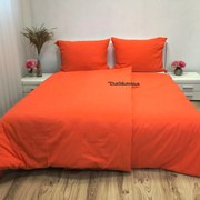 Lenvászon ágyneműhuzat narancsvörös 140x200cm+90x70cm TiaHome