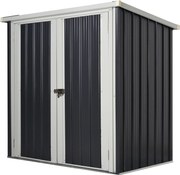Outsunny Kültéri Kertiszerszám Tároló Sátor 1,26 m² 147x86x134 cm Fém Kertiszerszám Sátor 2 Ajtóval és Zárral a Teraszon | Aosom