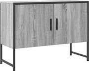 vidaXL szürke sonoma szerelt fa fürdőszobai mosdószekrény 80x33x60 cm