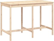 vidaXL tömör fenyőfa kerti asztal 159,5 x 82,5 x 110 cm
