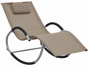 tópszínű textilén napozóágy párnával