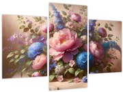 Kép - Asztal tele virágokkal (90x60 cm)