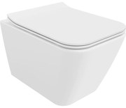 WC Mexen Cube Rimless WC-ülőkével vékony, hőre keményedő, fehér - 30924000