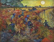 Reprodukció Red Vineyards at Arles, 1888, Vincent van Gogh