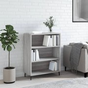 szürke sonoma színű szerelt fa polcos szekrény 69,5x32,5x90 cm