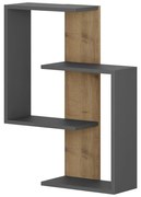 Paranoid antracitszürke fali polcos elem