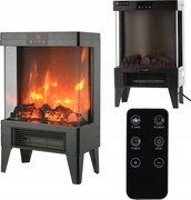 Elektromos Kandalló Szabadon álló 2000W Lánghatás Távirányító