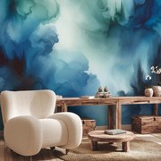 Fotótapéta - Kék absztrakt köd (147x102 cm)