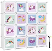 Gyerek moduláris szekrény színes ANET tárolódobozokkal