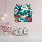 PIPPER. Kör alakú falmatrica "Színes dzsungel" Méret: 100cm