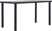 vidaXL fekete és betonszürke MDF étkezőasztal 140 x 70 x 75 cm