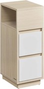 ROBIN éjjeliszekrény, 30x25x65cm, fehér/bézs Vasagle