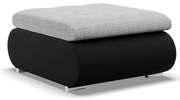 Tokio puff, fonott + műbőr, szürke - fekete