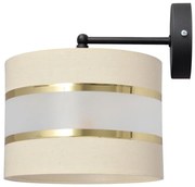 Fali lámpa HELEN 1xE27/15W/230V krém/fekete/arany