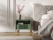 Éjjeliszekrény smoke green színben arany fogantyúkkal – ISEO IS06