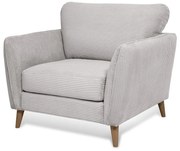 Világosszürke kordbársony fotel Paris – Scandic